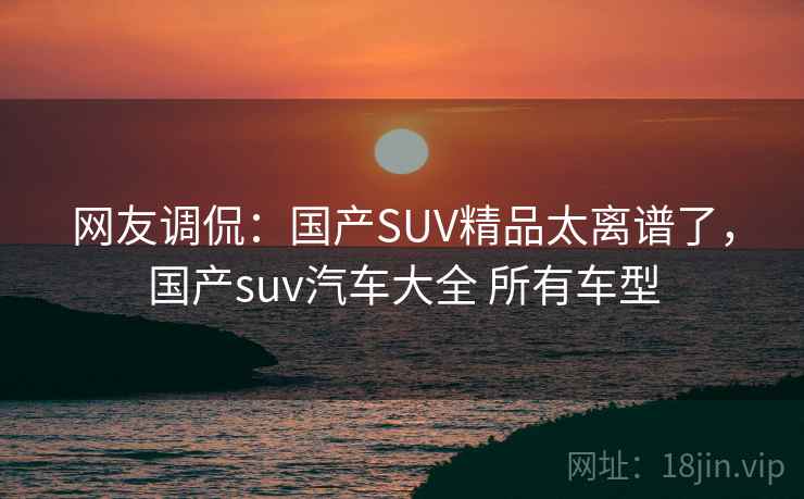 网友调侃：国产SUV精品太离谱了，国产suv汽车大全 所有车型